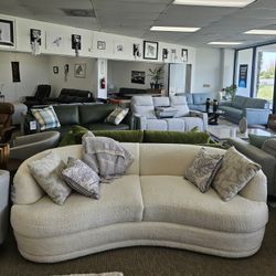 Curved Fabric Sofa  - Jenselle 