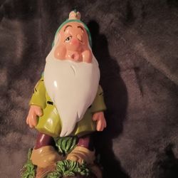 Disney Snow White "SLEEPY" Garden Gnome Figurine Measures 8"