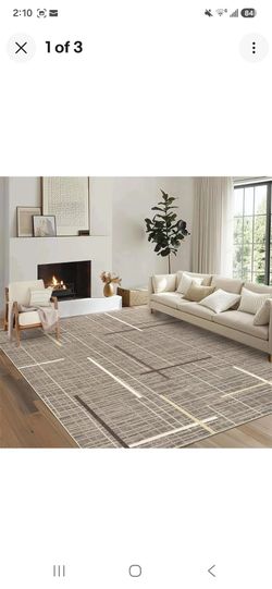Garvee Large Living Room Rug 10x13, Brown