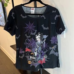 Betty Boop Scrub Halloween Shirt w/ Pockets Size: Medium