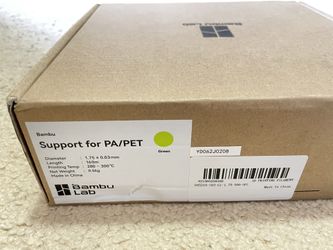 Bambu Lab 0.5kg Support For PA/PET Filament With Spool (Green)