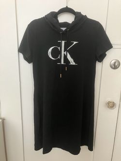 Calvin Klein Black Hoodie Dress, Size L