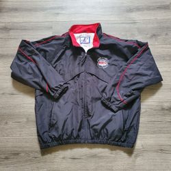 VTG Logo Athletic Superbowl XXXIV Atlanta Rams Titans Windbreaker Jacket Mens XL