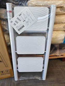 3-Step Folding Step Ladder White