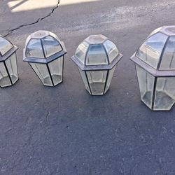 Antique Gas Lamp Globes 1lg 4 Med