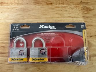 2 Master Lock Steel Padlocks – No Keys – Comes w/Code to Make Them