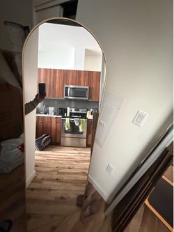 Arched Gold Full Length Mirror