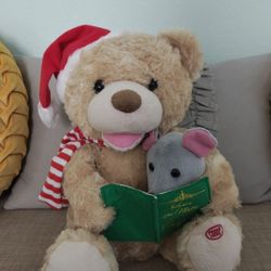 Christmas Bear & Mouse Talking/Moving Toy
