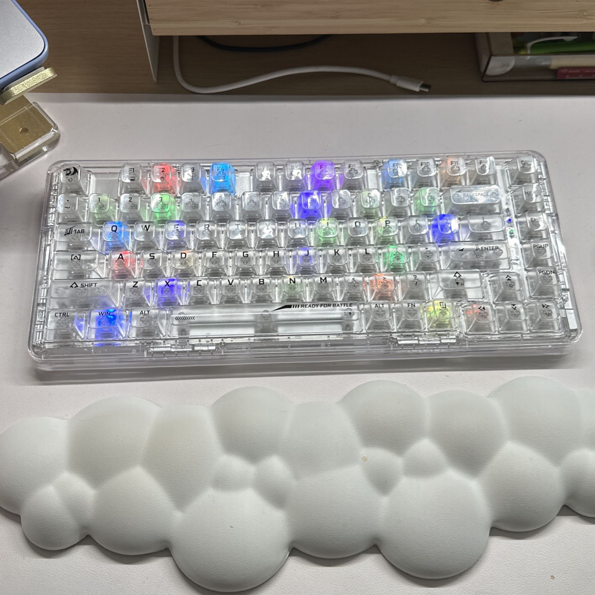 Redragon crystal wireless 75% keyboard K649CT-RGB-PRO