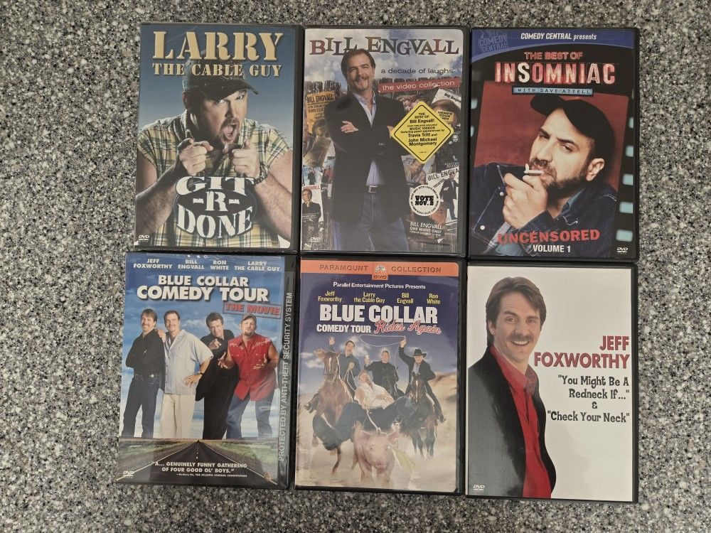 Set Of 6 Comedian DVD's - 3 Never Opened