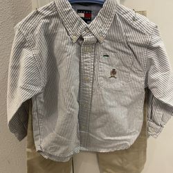 Tommy Hilfiger 3T Shirt And Khaki Pants Set