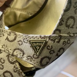 Guess Signature Gold Triangle Logo Wedge Heels