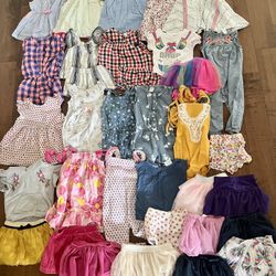Baby girl 34 piece bundle size 18 24 months dresses skirts rompers   34 pieces total  Super cute!  All are size 18 months, 18-24 months, or 24 months 