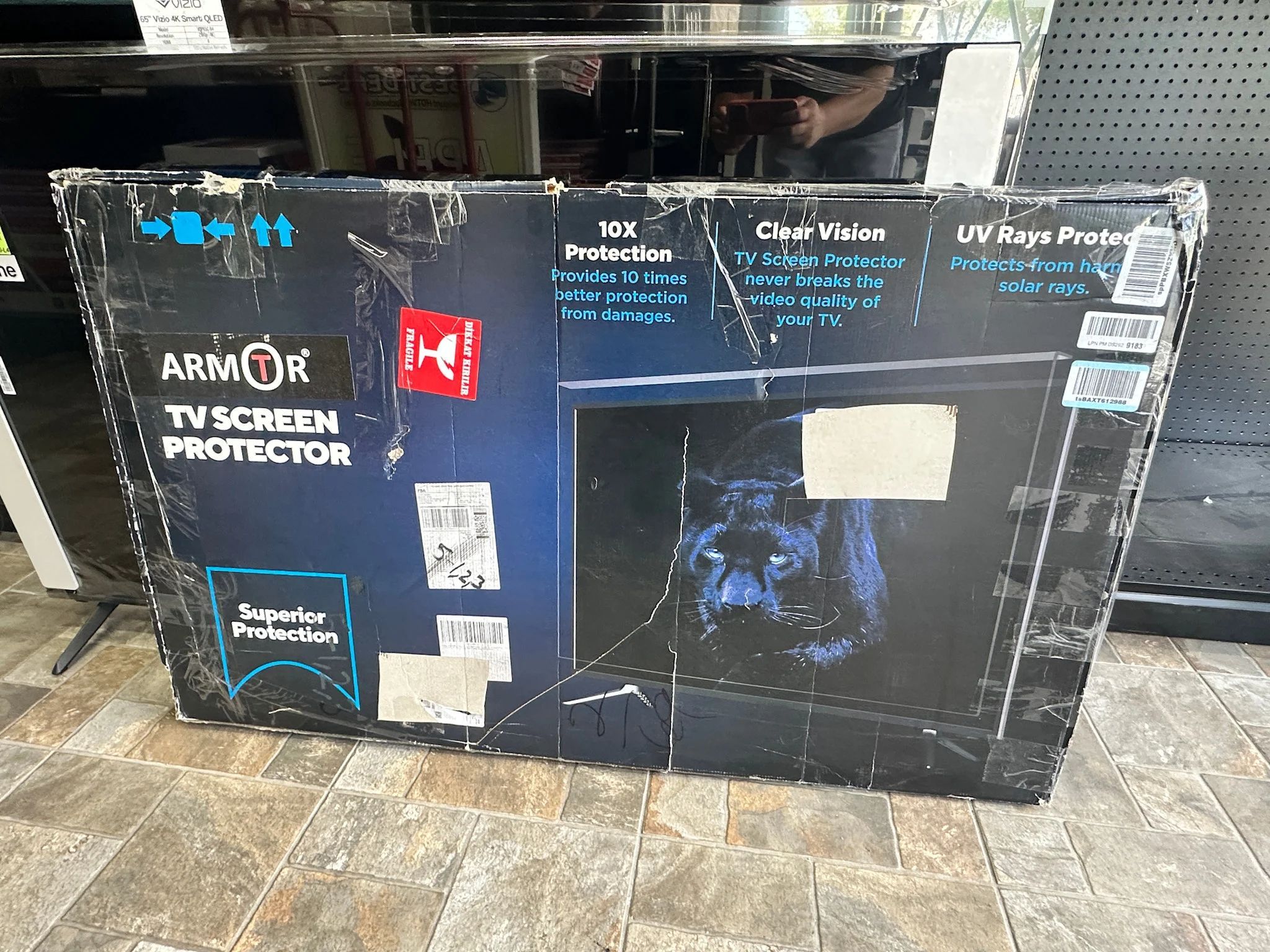 FRESH STOCK IN!!! REDUCED- LIGHT SCRATCH ON SCREEN WAS $99 NOW $59 ARMORTR 55 INCH TV SCREEN PROTECTOR - FIT FOR OLED, QLED, LED AND LCD TVS, CRYSTAL