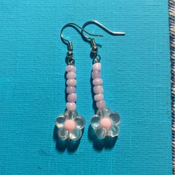Pink Summer Flower Earings 🌸
