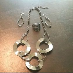 Gun Metal Necklace Set