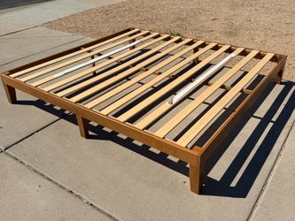 Mellow Inc 12" Solid Wood King Platform Bed with Wooden Slats, No Box Spring Needed