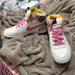 High Top Lace Up Kick Butt Basketball Graphic