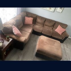 MUST SELL TODAY!!! L Sectional And Ottoman