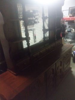Dresser with mirror