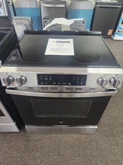 30 in. 5 Burner Element Slide-In Electric Range in Stainless Steel with Crisp Mode