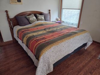 King Sized Bed, Headboard & 2× Twin size box springs