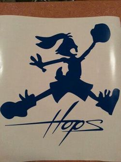 Hare Jordan Hops bunny vinyl decal