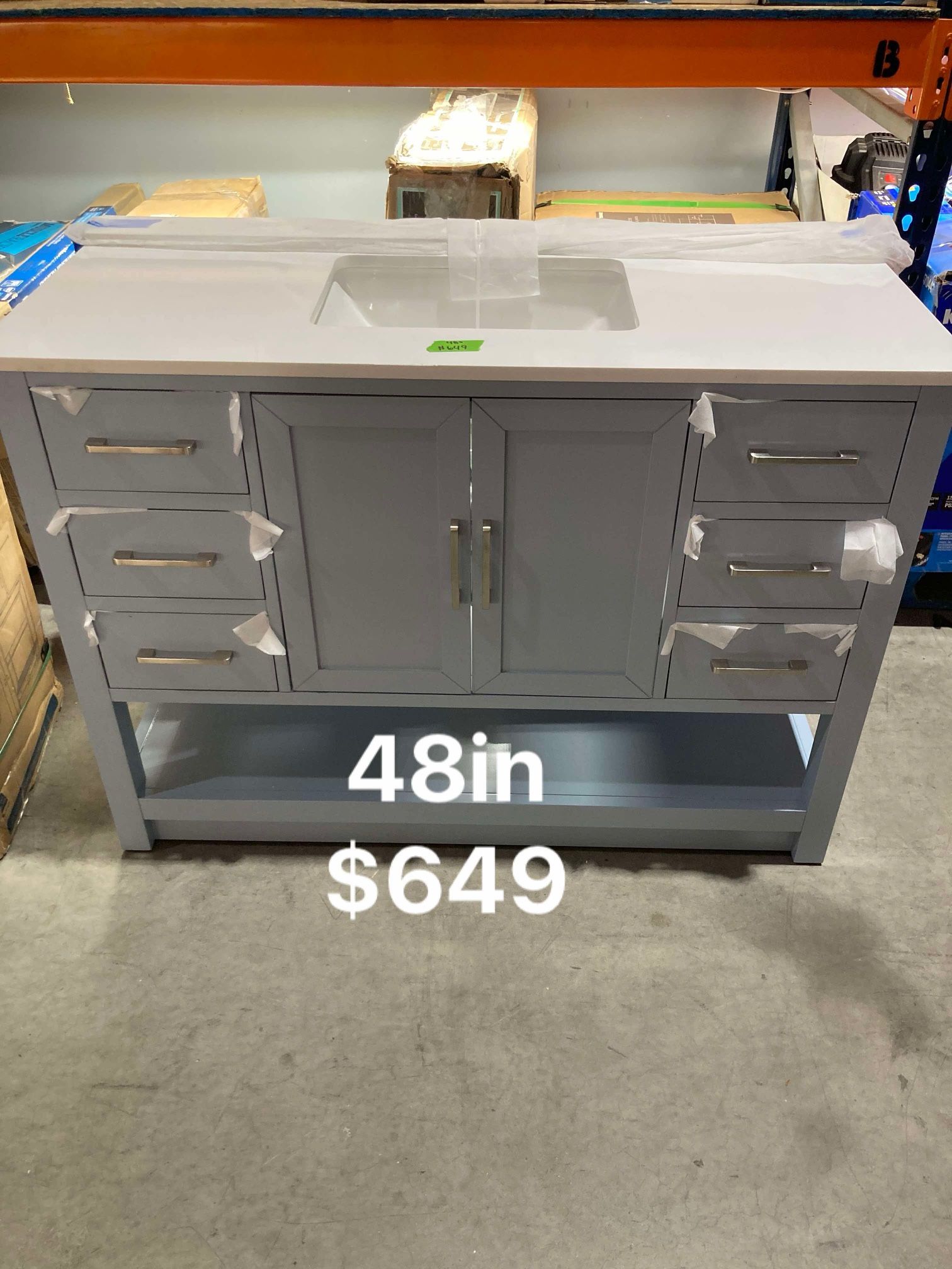 48in Bathroom Vanity With Top