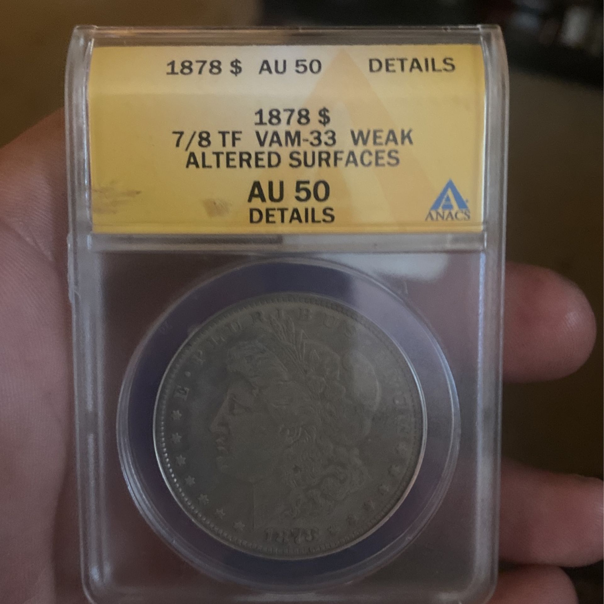 1878 Morgan Dollar 7/8tf
