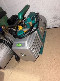 Refco hvac vacuum pump and nitrogen 40 tank