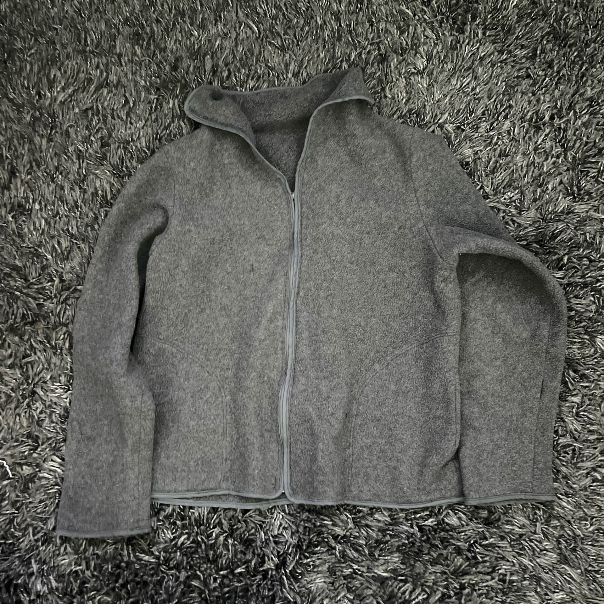 Grey fleece jacket