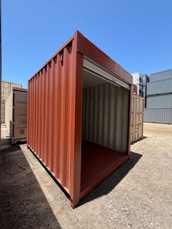 10FT SHIPPING CONTAINER – WIND & WATERTIGHT | HEAVY DUTY STORAGE SHED | CONEX BOX (ROLL-UP DOOR)