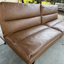 Faux Leather Futon