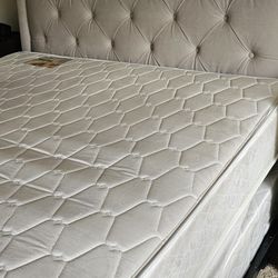Bed  With Headboard, Mattress Bedframe