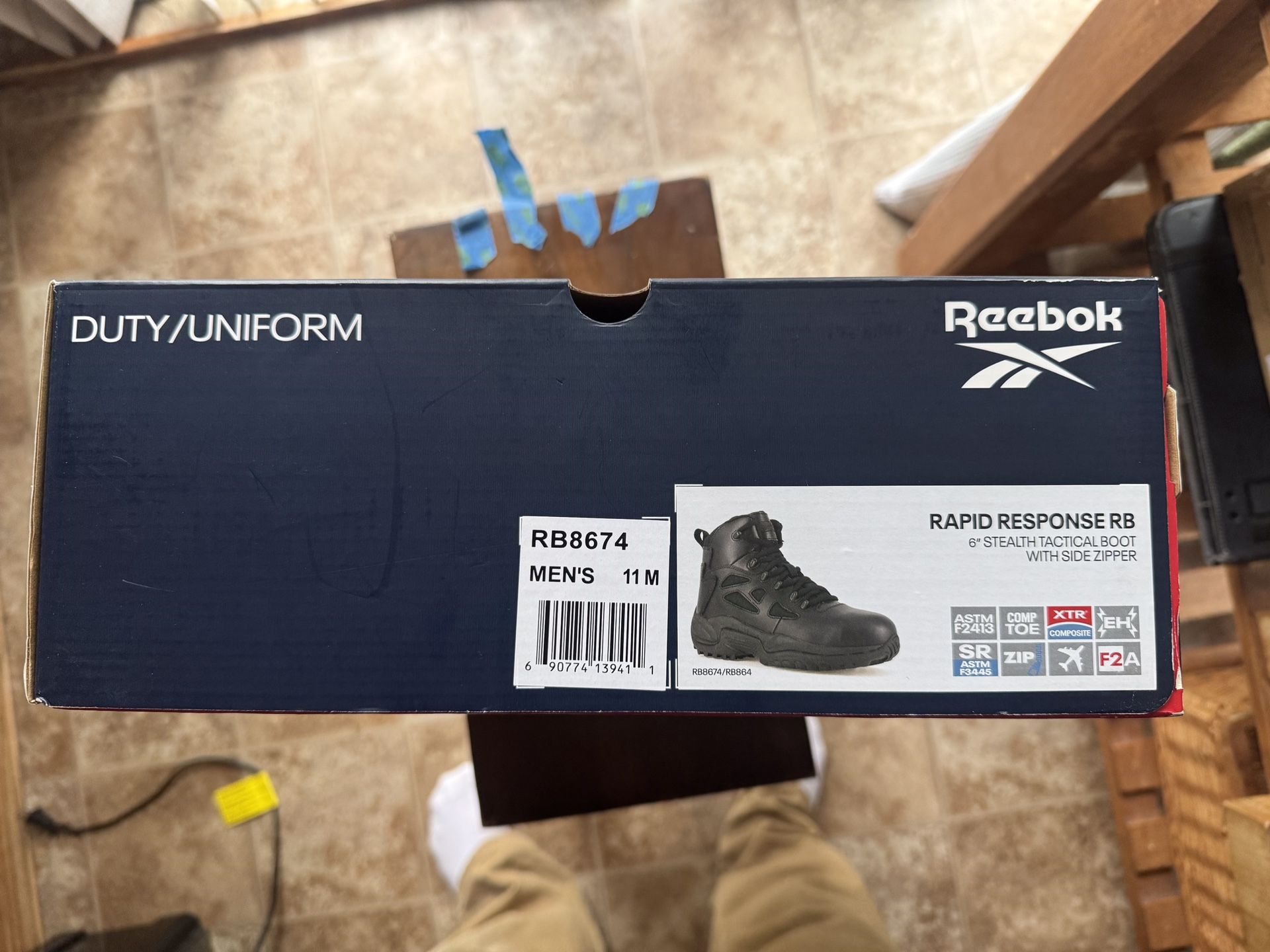 Reebok Rapid Response Composite Toe Side Zip Brand New Size 11.