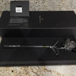 Waterford Crystal Fleurology 14.5” Clear Rose Flower Figurine In Box -154653