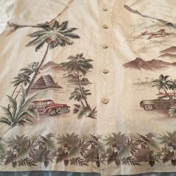 Men’s Button Down Graphic Shirt XL