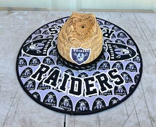 Las Vegas Raiders Straw Sombrero Fan Hat - Genuine NFL Gear, Lightweight - North Glendale