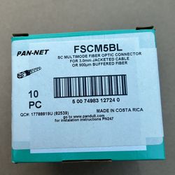 Panduit Pan-Net FSCM5BL – SC Multimode Fiber Optic Connectors – 10 Pack – NEW