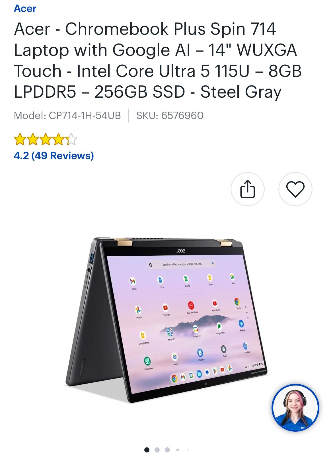 BRAND NEW NEVER OPEN ACER CHROMEBOOK