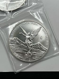 2017 Mexico Banco De Mexico Libertad 1 oz/1 Onza .999 Silver Coin Low Mintage