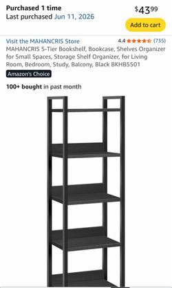 MAHANCRIS 5-Tier Bookshelf