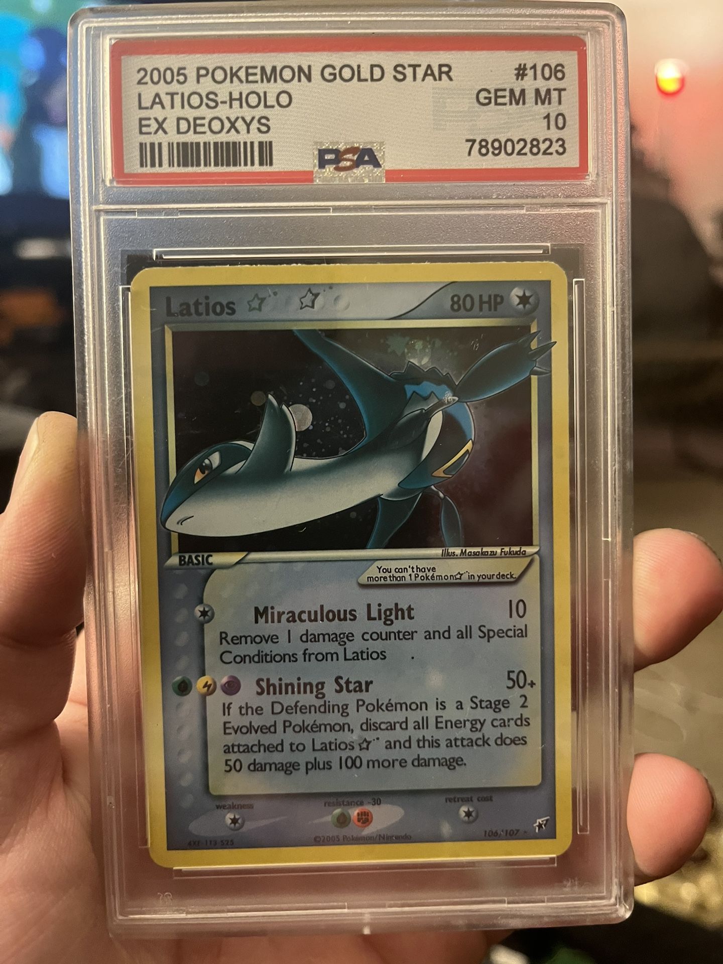 Pokémon Latios Gold Star #106 PSA 10