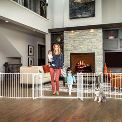 Metal 2-in-1 Super Wide Baby Gate & Play Yard