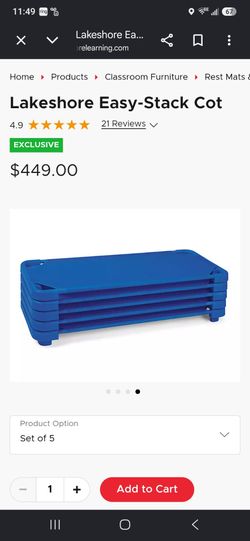 13 Lakeshore Easy-Stack Cot Set with Carrier