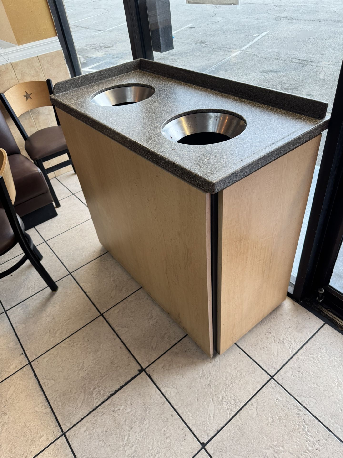 Double Sided Trash Can