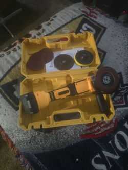 80$Digital 9000rpm angle grinder with only 1× 20.V 2AH battery + charger+ yellow hard case