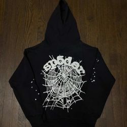 CLASSIC BLACK & WHITE SP5DER HOODIE 