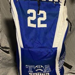 Back-pact Featuring  A Football Themed Logo ~ "SQUAD"   19” x 10” x 9”    