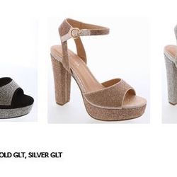 platform heel Shoes Fancy Blings 